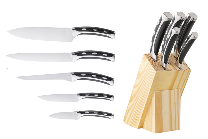 Набір ножів з підставкою 6 предметів Альфа ( шт )